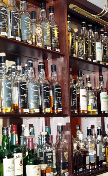 Whisky Auswahl im Schliepers